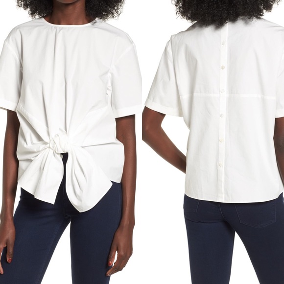 Nordstrom | BP. Tie Front Blouse | XXS - Picture 2 of 6